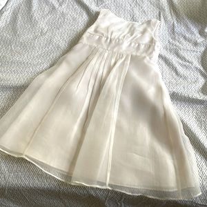 Melissa Sweet Ivory silk flower girl dress